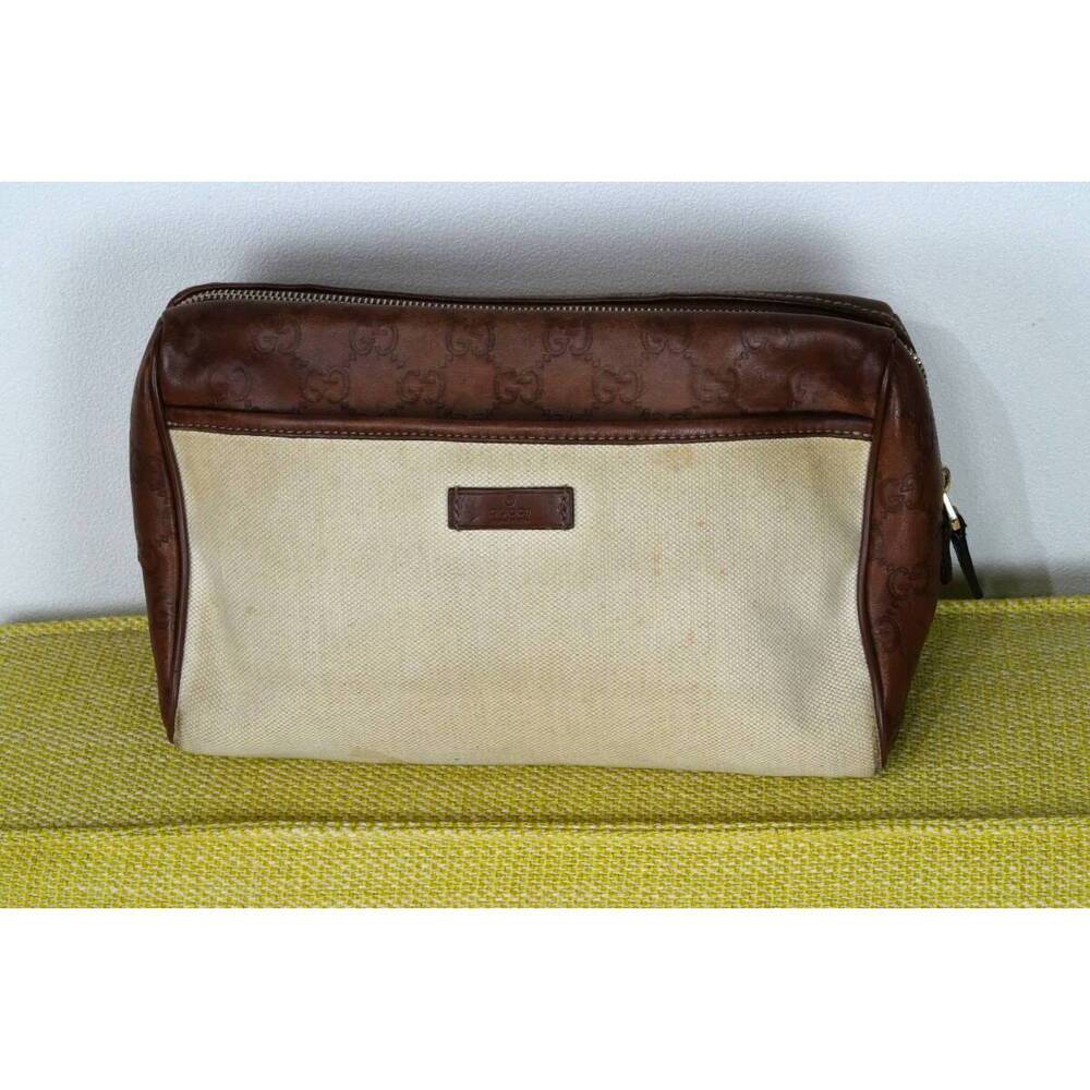 Gucci bag Guccissima canvas top zipper organic switches
